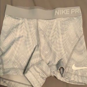Nike white patterned shorts
